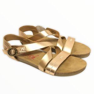 Blowfish rose gold sandals